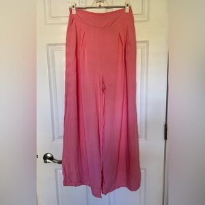 Pink Wide-Leg Pants